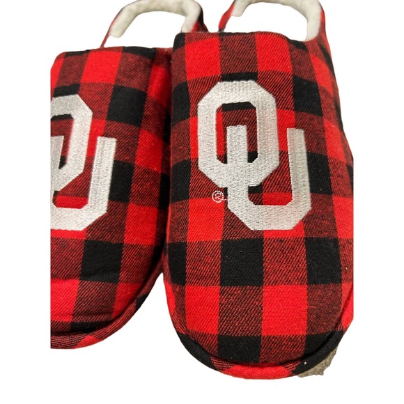 FOCO Men's NCAA Sherpa Lined Buffalo Check Memory Foam Slippers L 11/12 - Picture 5 of 5